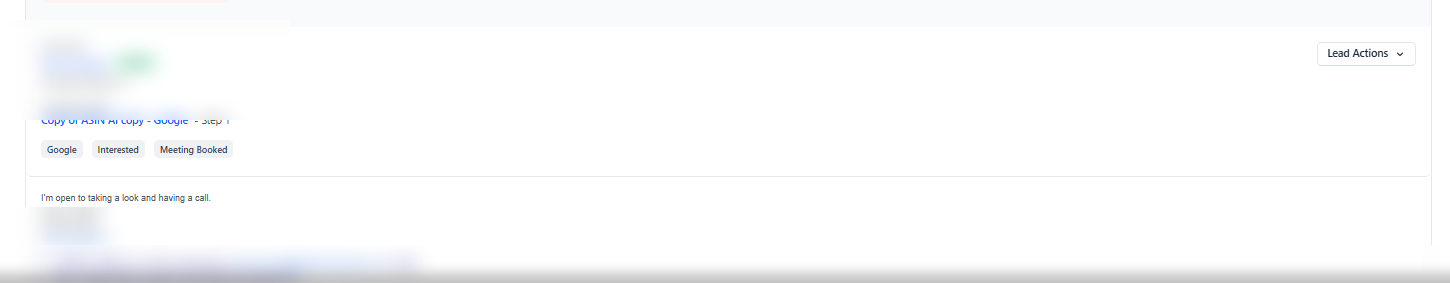 Positive reply — open to taking a look and having a call